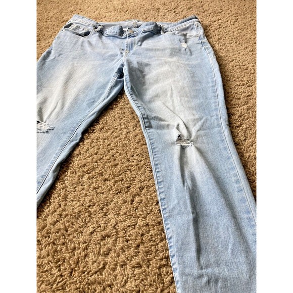 Old Navy Jeans Women's Size: 18 Low Rise Rockstar Super Skinny Light Blue Denim - Picture 4 of 14
